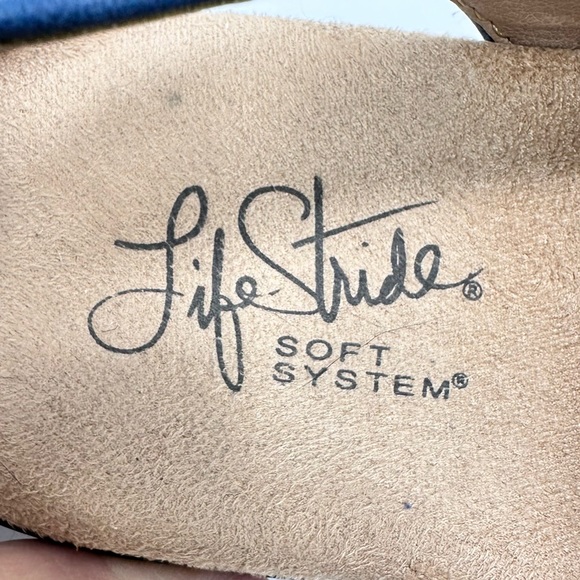 LifeStride Esta, Womens Blue Sandals Elastic Band - Picture 14 of 15